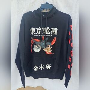 Tokyo Ghoul Black Graphic Hoodie Sz M 38/40 For Men See Pictures For Details